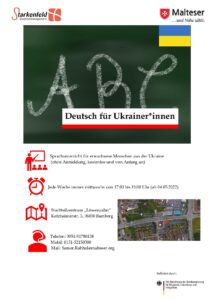 Deutsch für Ukrainer*innen mittwochs auf Deutsch